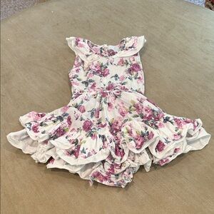 Little Minis Floral Dress with Ruffles